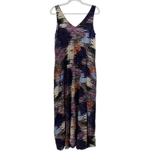 ELK THE LABEL Women 4 Abstract Print Sleeveless TANK MIDI Dress‎ WATERCOLOR